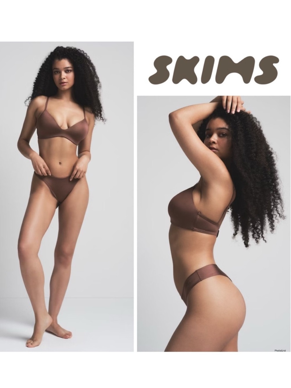 SKIMS 32DDD Seamless Wireless Form Plunge Push-Up Brown Size 32DDD (32F)